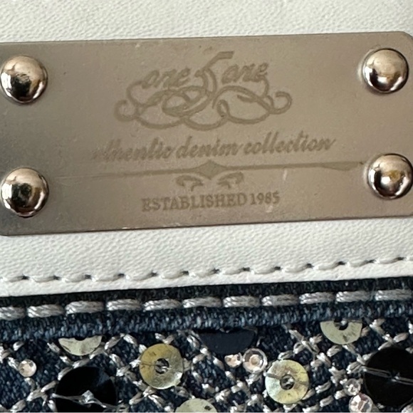 One5one Womens Dark Stretch Denim Jeans Sz 14 - Picture 11 of 14